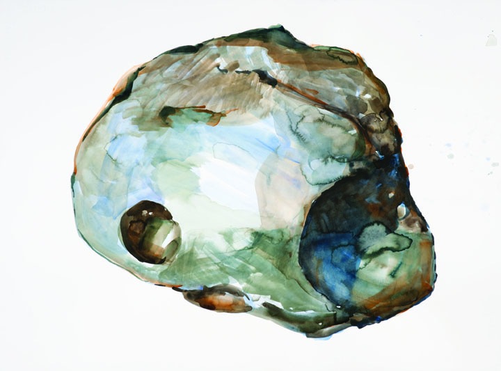 Margaret Pezalla-Granlund, "Unidentified Asteroid," watercolor, 2008