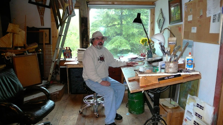 Carl Gawboy in his studio