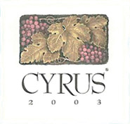 Cyrus Wine label