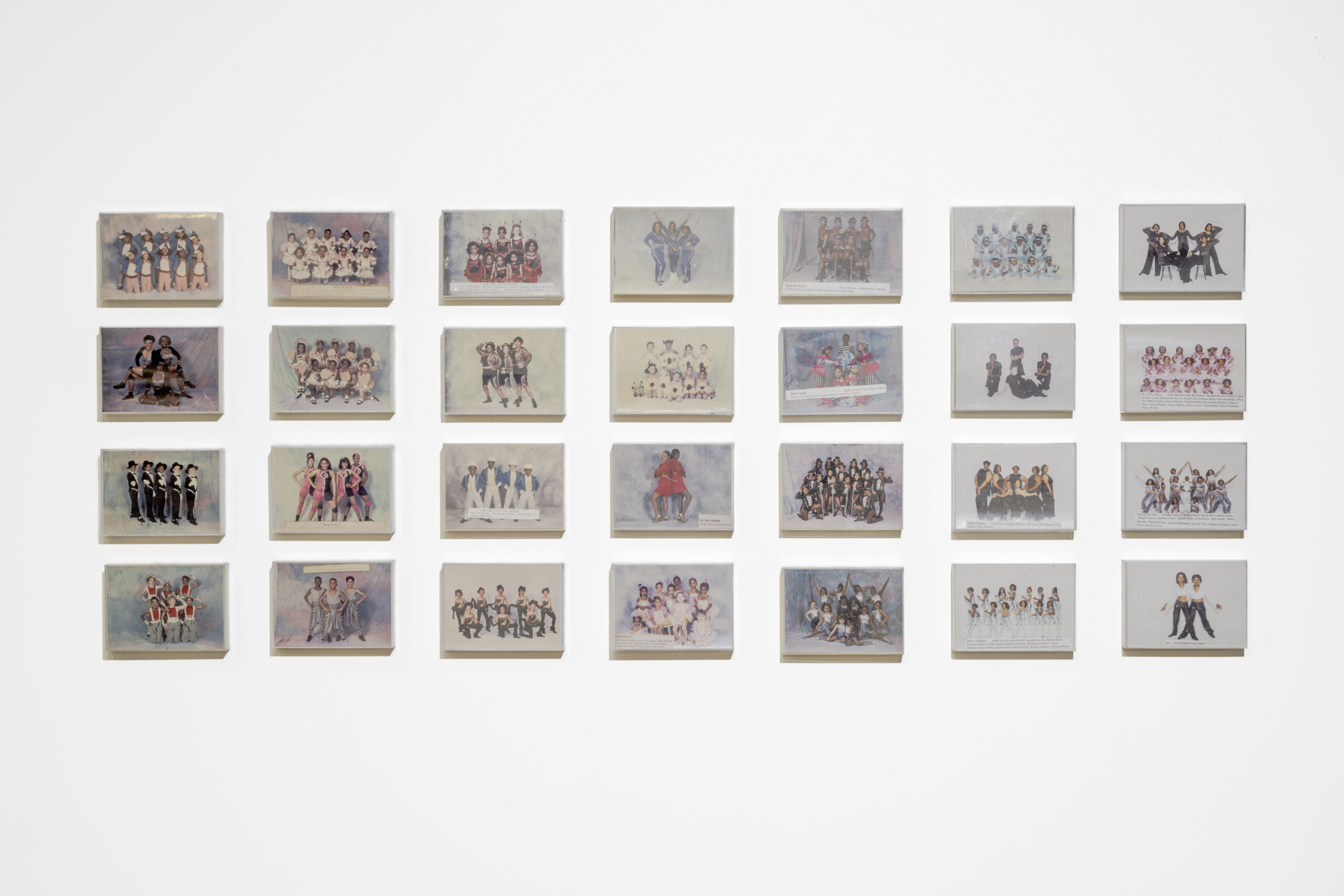 Grid of images of young group dancer portraits